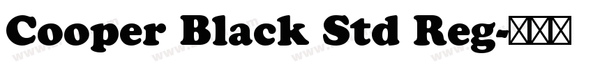 Cooper Black Std Reg字体转换